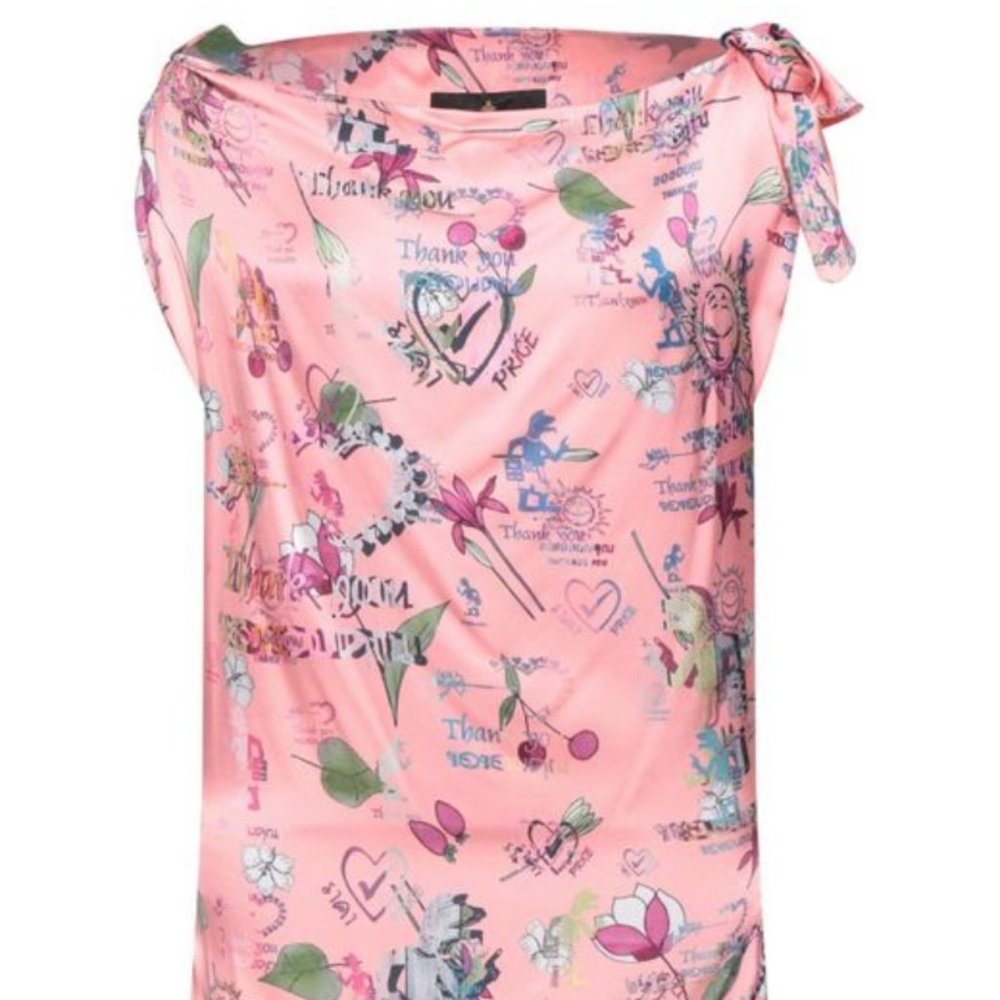 Vivienne Westwood Anglomania Coral Pink Top Size 44 Medium with Tag 100% Viscose